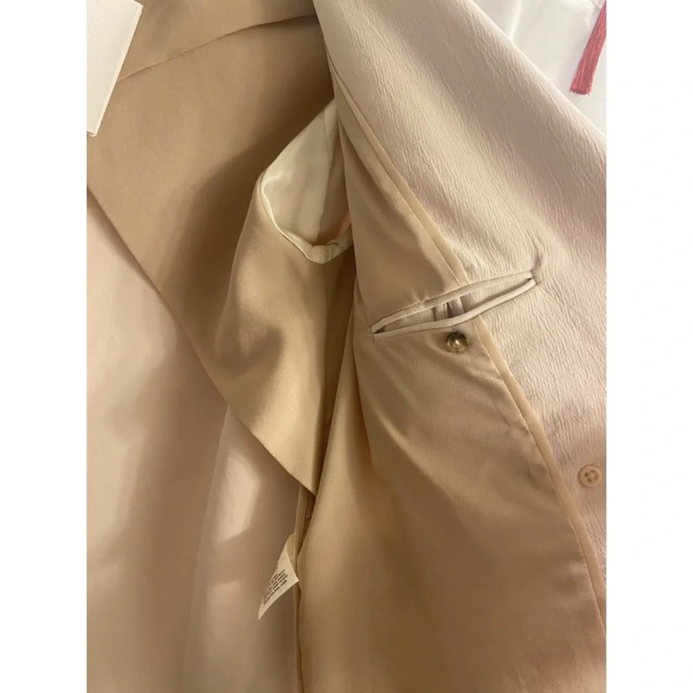 RARE! NEW! Aritzia Wilfred Cherrelle Bone White Double Breasted Blazer - Picture 10 of 12